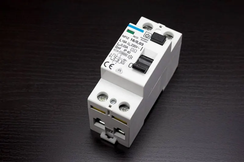 A residual current device (RCD), the safety switch that cuts power if current leaks